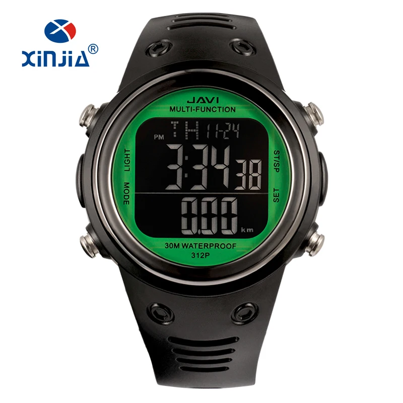 2020 XINJIA moda Casual hombres mujeres deportes podómetro relojes caloría al aire libre Running Fitness impermeable 30M natación Digital