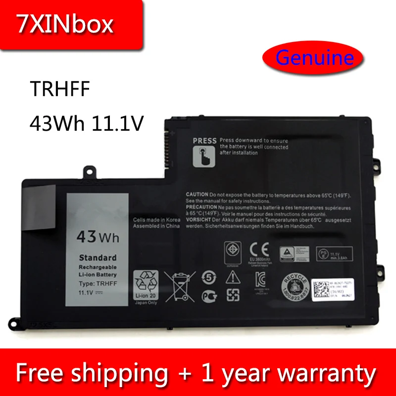 

7XINbox 43Wh 11.1V TRHFF Battery For Dell Inspiron 14 15 5445 5447 5548 5457 1V2F6 01V2F For Latitude 3450 3550 Series Laptop