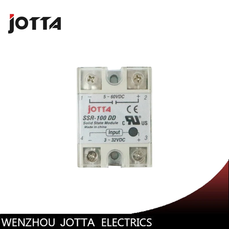 

SSR -100DD DC control DC SSR white shell Single phase Solid state relay 100A input 3-32V DC output 5~60V DC