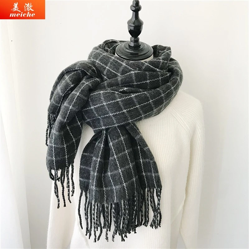 Nikizoo Japanese Plaid Scarf Women Autumn And Winter Scarf Imitation Cashmere Scarves Luxury