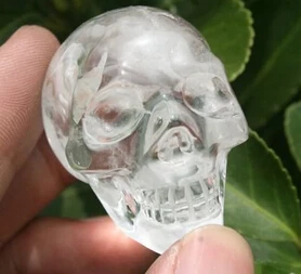 

A Tibetan Clear Quartz Rock Crystal Carved Crystal Skull (0601)