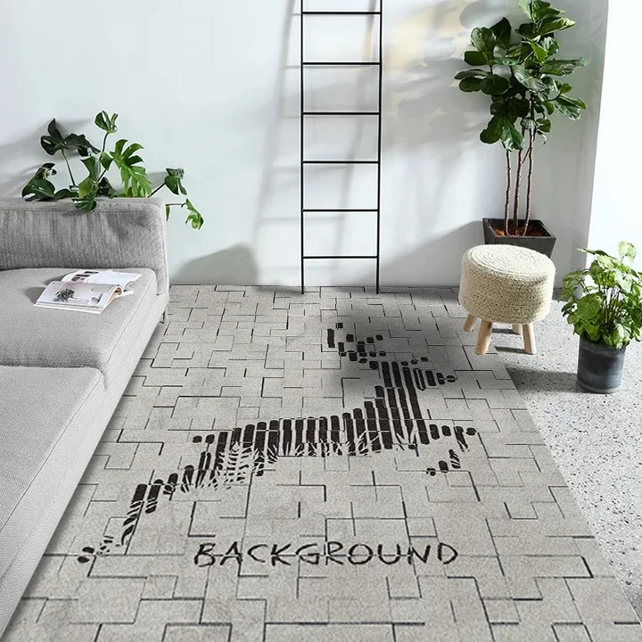Modern Simple Living Room Carpet Nordic ins Geometric Patterns Pad Home Shopping Carpet area rug for living room