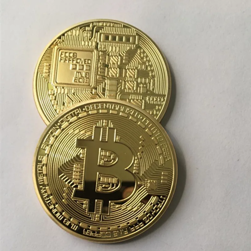 Us 202 4 8 Off 100 Pcs The Classic Btc Bitcoin 24k Real Gold Plated Badge 40 Mm Internet Theme Souvenir Collectible Decoration Coin In Non Currency - 