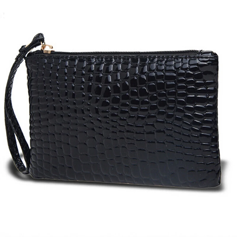 

The new Korean fashion glossy patent leather handbags long section clutch change gift mini Coin Purse