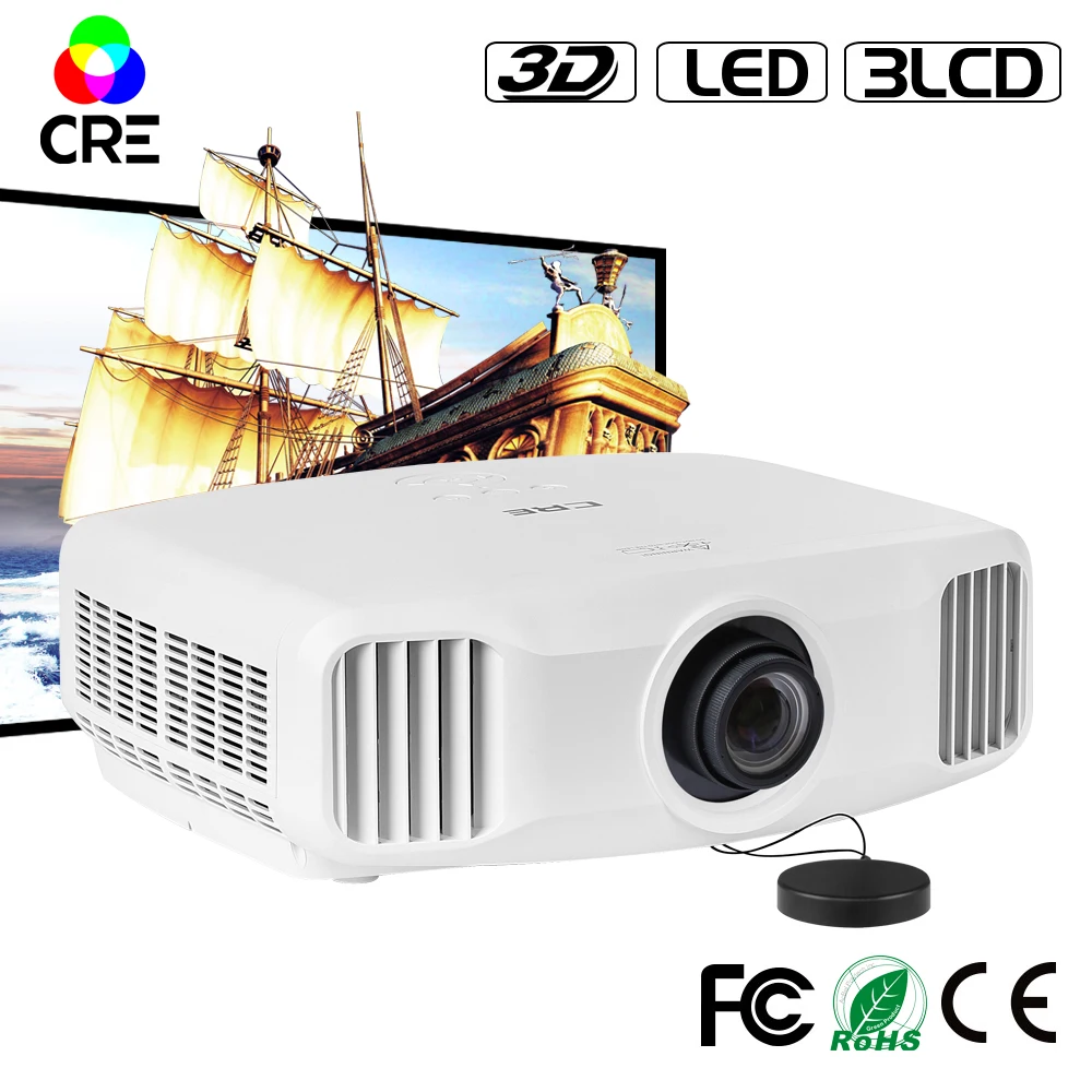 

Original Factory 3300lumens Android Wifi 4LED Projector Full HD 3D Home Video Proyector Projektor Projector Beamer