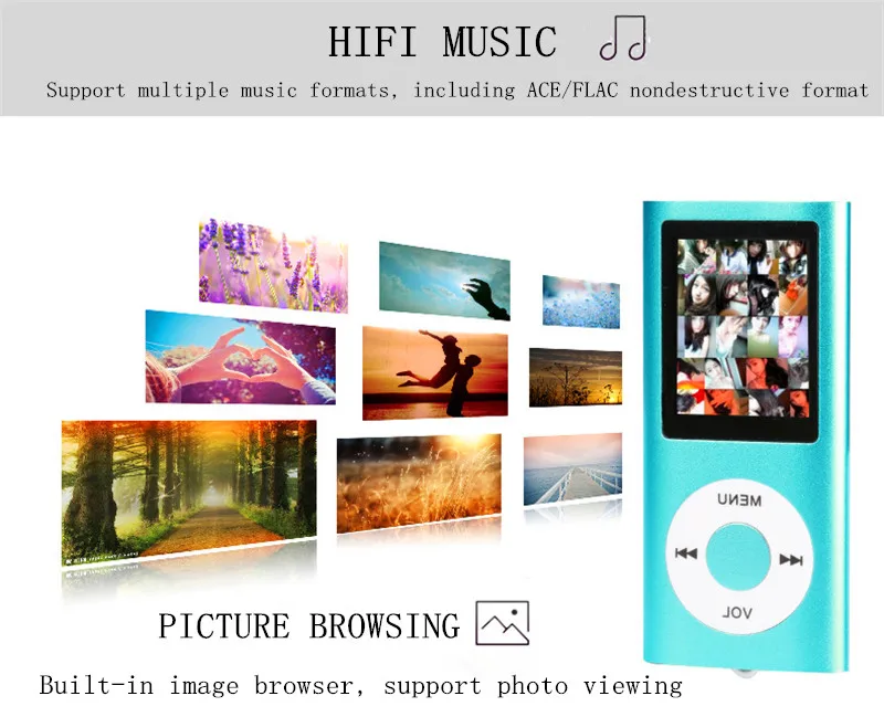5 цветов, высококачественный mp3-плеер, 8 ГБ, флэш-память, тонкий 1,8 дюймовый плеер с ЖК-дисплеем, видеоигра, кино, радио, FM, длительное время игры