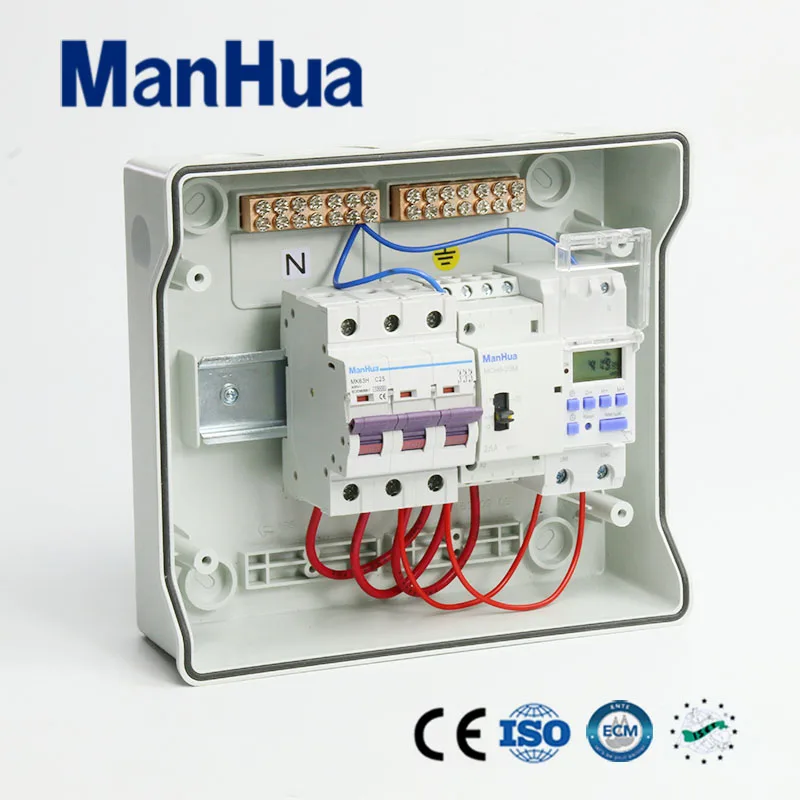 ManHua трехфазный 25A таймер управления коробка MT151C-25B с защитой от воды IP65