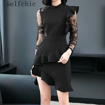 

Designer High Quality Office Women Black Mermaid Party Dresses Robe Femme