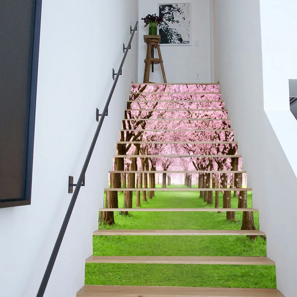Aliexpress.com : Buy 13Pcs Sunshine Sea 3D Stair Wall Stickers Art