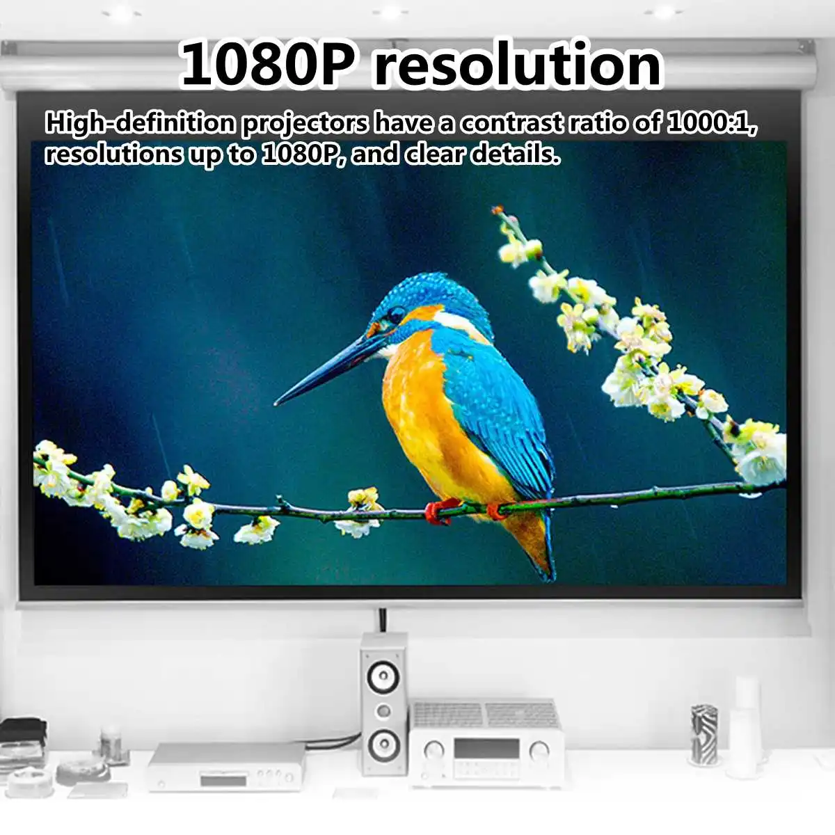 LEORY Newest 7000 Lumens LED 3D Projector USB Smartphone Display HDMI/USB/AV/SD/U Flash Disk Beamer Home Theater Projectors