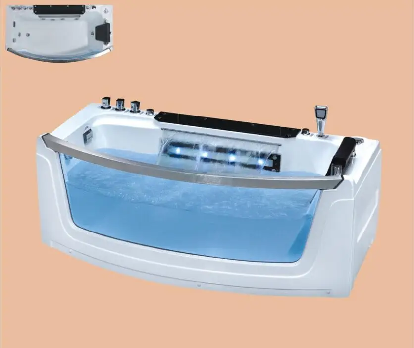 

1700mm Fiberglass whirlpool Bathtub Acrylic Hydromassage Waterfall Tub NS3034