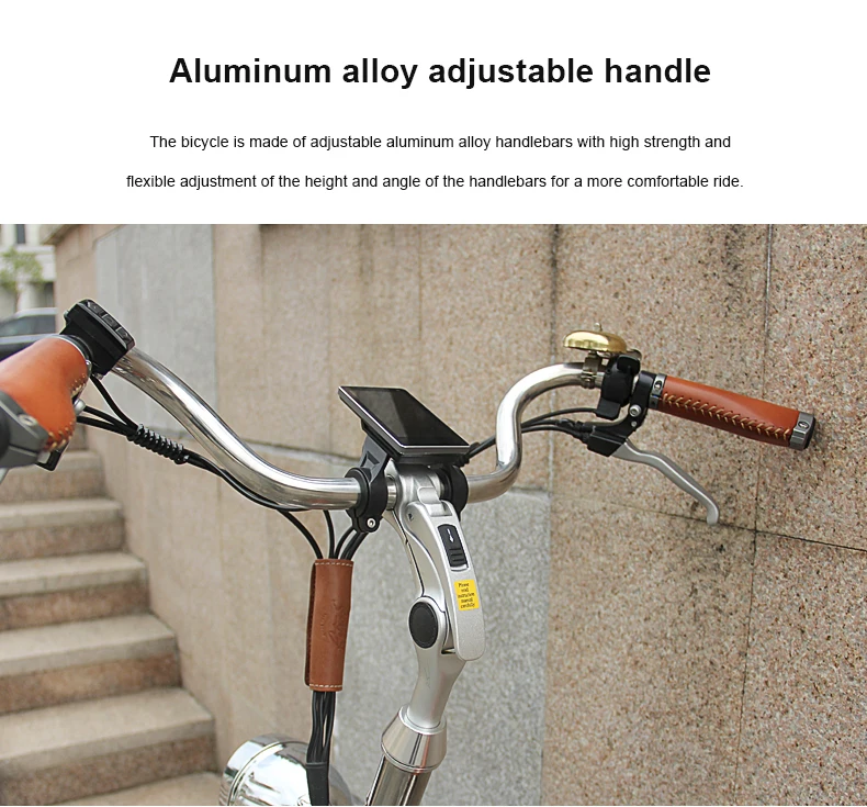 Flash Deal 26inch fat ebike retro electric bicycle 48V500W high speed motor 26*3.0 fat tires city e-bike lithium battery  leather bicycle 9