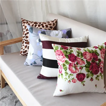 

Home Pillow Case Soft Plush Printed Pillowcase Kussensloop Floral Stripes Fronha Almohada Kussen Hoesjes For Home Office 40*40cm