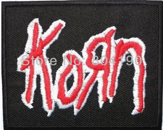 Красная музыкальная лента из тяжелого металла KORN термоклейкая нашивка для
