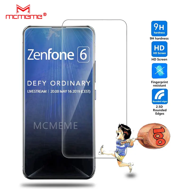 

for Asus Zenfone 6z ZS630KL Tempered Glass Protection Film Transparent Screen Protector Phone Glass for Zenfone 6 z ZS630KL Film