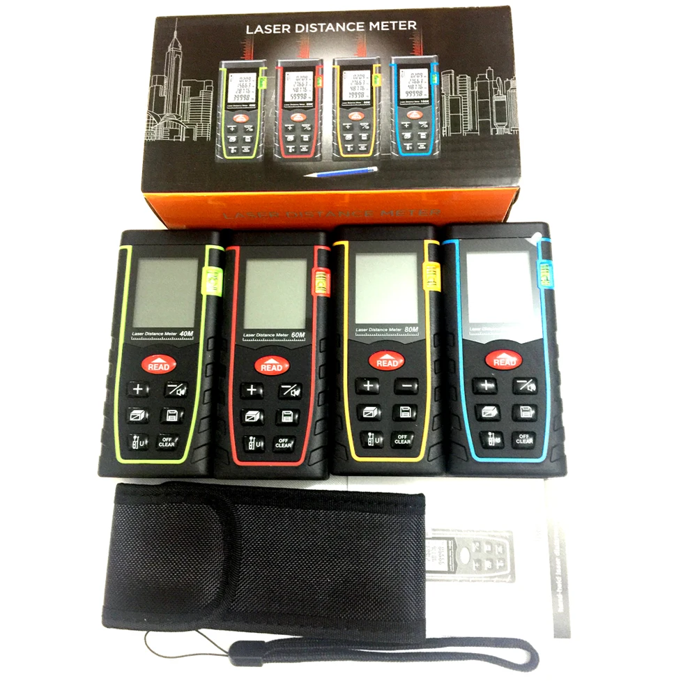 Digital laser rangefinder distance meter Electronci Ruler, range finder Measure 40M 60M 80M 100M Laser Tape Measure trena ruler