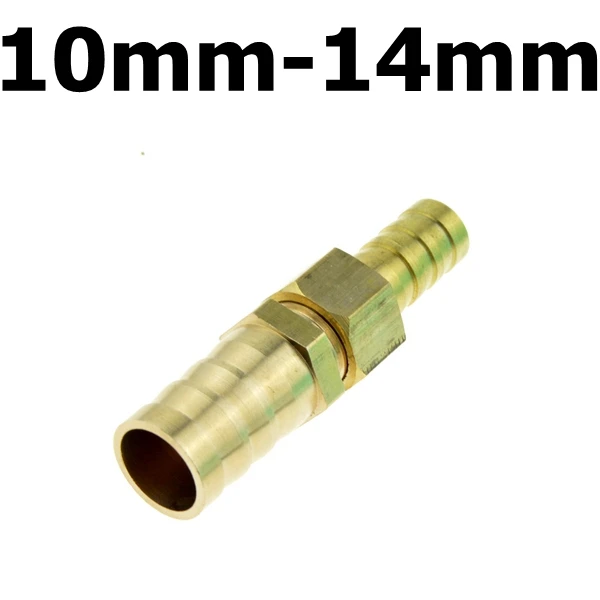 Латунный медный 10 мм шлангов до 12 мм 14 мм 16 мм OD шланг газовый соединитель Raccord Barb редуктор фитинги для труб адаптер для воздушной трубки - Цвет: 10mm x 14mm