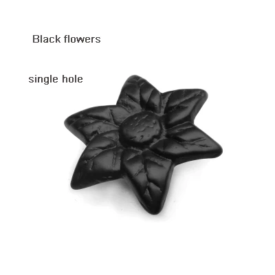 antique cabinet door Handle knobs wardrobe kitchen drawer Handle black aluminum single hole cupboard Handles for Furniture
