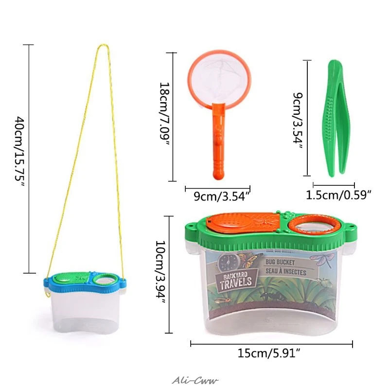 Портативная Игрушка Лупа для наблюдения за насекомыми, Детская коробка для наблюдения на открытом воздухе, оборудование для исследования