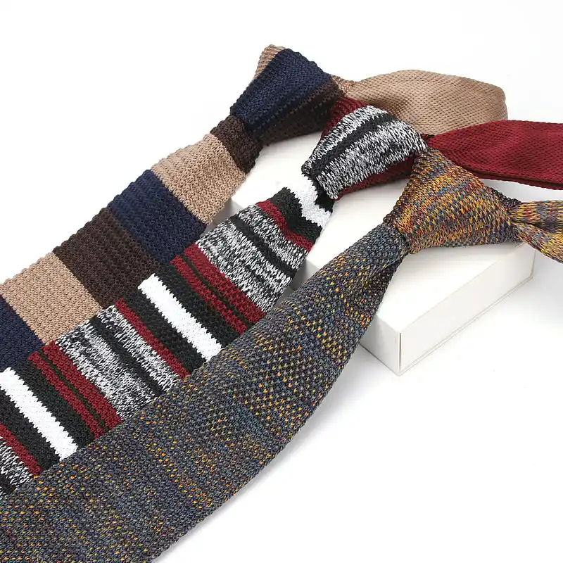 How to Knit a Tie - Vintage Mens Tie Pattern - Striped Tie Knitting Pattern