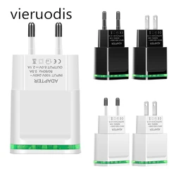 1PCS 5V 2A 2 Holes USB LED Light Mobile Phone Charger EU/US Smart Flat Travel Charger Universal Business Quick Charging 1PCS 5V 2A 2 Holes USB LED Light Mobile Phone Charger EU/US Smart Flat Travel Charger Universal Business Quick Charging