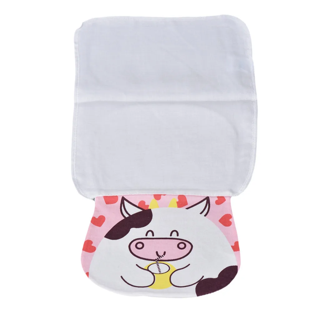 Полотенце из чистого хлопка для малышей, милое детское полотенце с изображением коровы, четырехслойные Детские впитывающие полотенца для пота Z