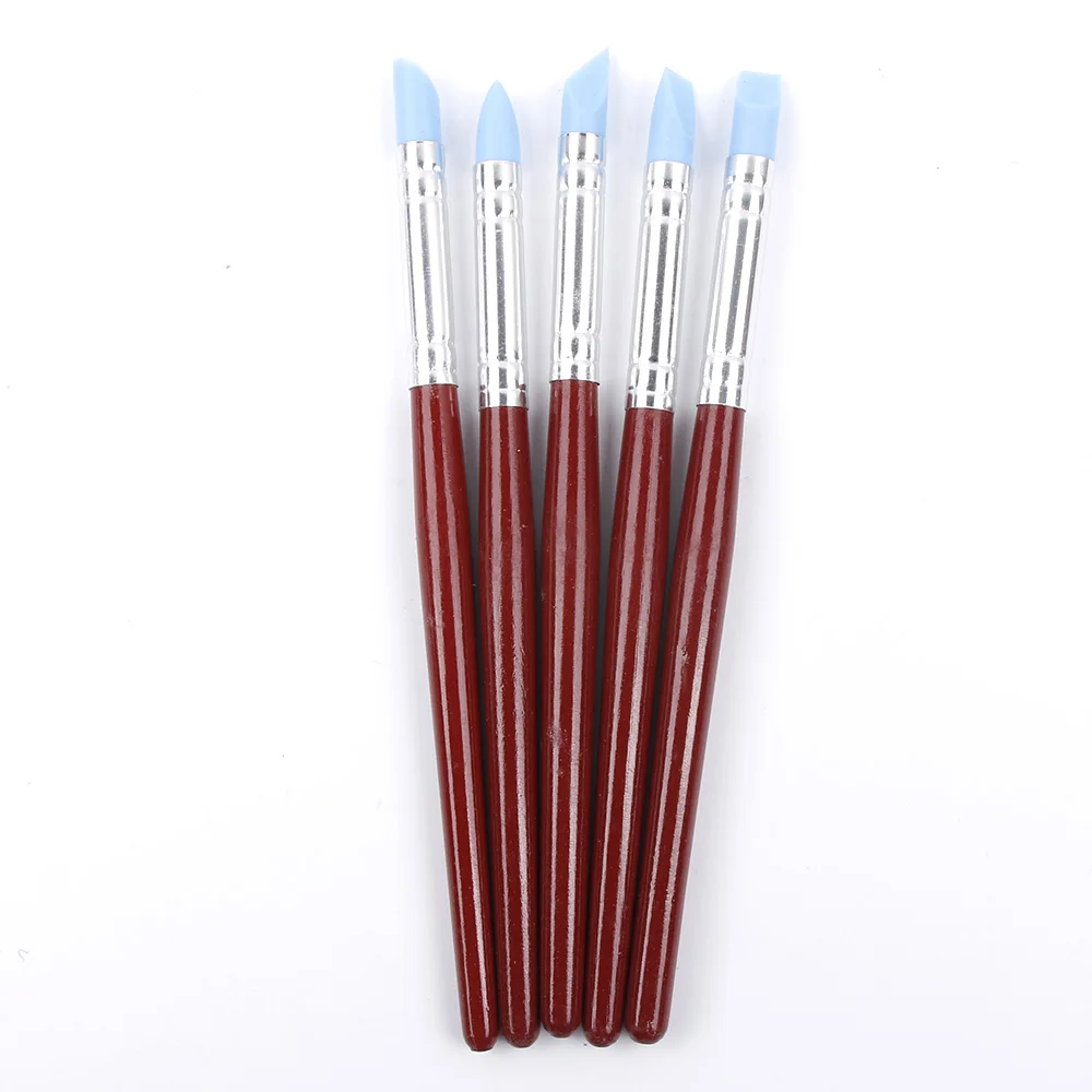 

Silicone Fondant Shaping Pen Decorating Brush Art Craft Clay Pottery Tools Modeling Sculpture Sculpting Carver Carving Tools Pe