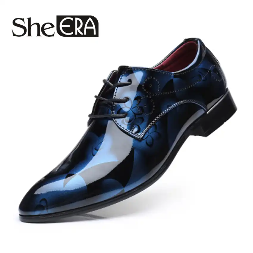 cobalt blue mens dress shoes