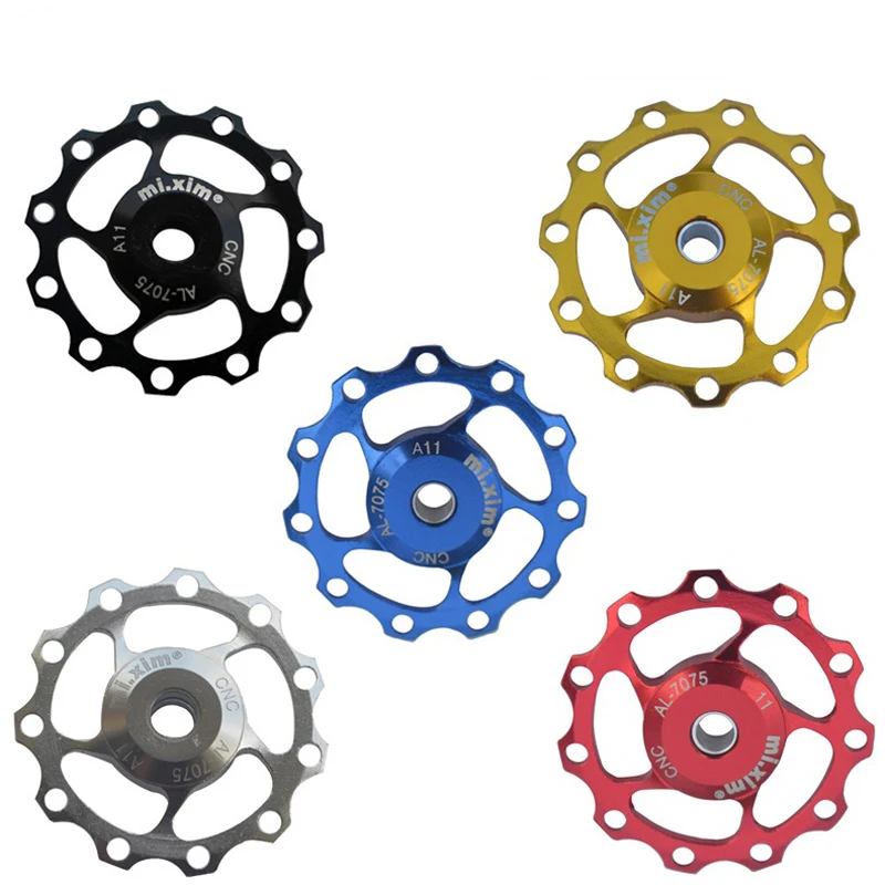 2 шт./лот 11T 7075 MTB Jockey Wheel CNC алюминиевые Wheels задний переключатель шкив подшипник для