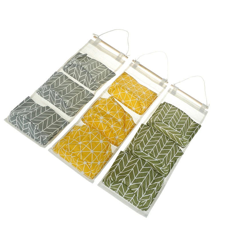 3 جيوب جدار باب خزانة ملابس حقيبة للحمل الحقيبة سلة غسيل معلقة المطبخ الحمام أشتات حقيبة التخزين حجرة منظم لعبة