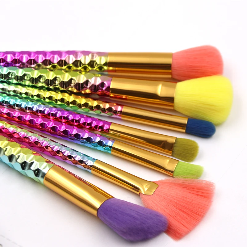 7pcs Makeup Brushes Set Colorful handle fundation brush ...