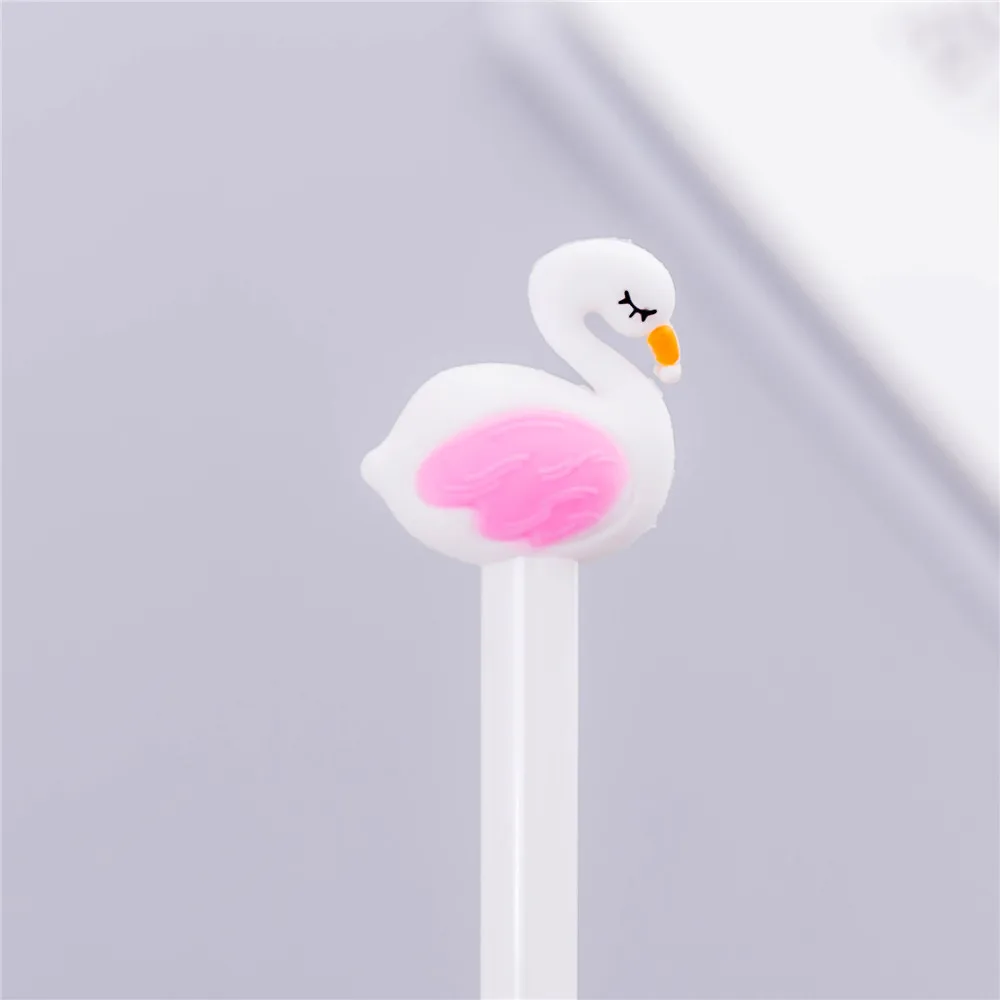 1 шт. Kawaii красивый Фламинго Лебеди гелевая ручка для офиса школьные канцелярские