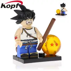 PG1368 один Продажа Dragon Ball Гоку рисунках Готен Gotenks Мужские Шорты для купания аниме кирпичи строительные блоки кирпичи действий игрушки для