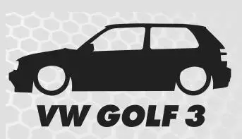 Автомобиль наклейка для Volkswagen GOLF1 golf2 golf3 golf4 golf5 golf6 golf7 mk1 mk2 mk3 mk4 mk5 mk6 mk7 - Название цвета: GOLF 3 black