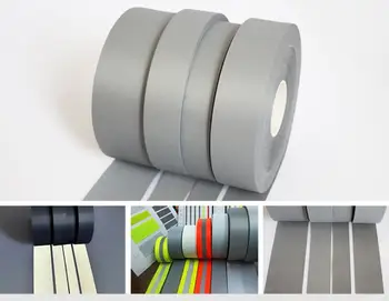 

5CM*5M Reflective T/C Warning Strips Washable Reflector Fabric Sewn For Clothing