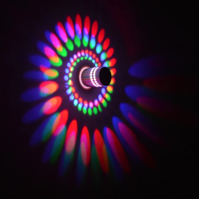 led wall light wall lamp spiral effect lights with controller 110v