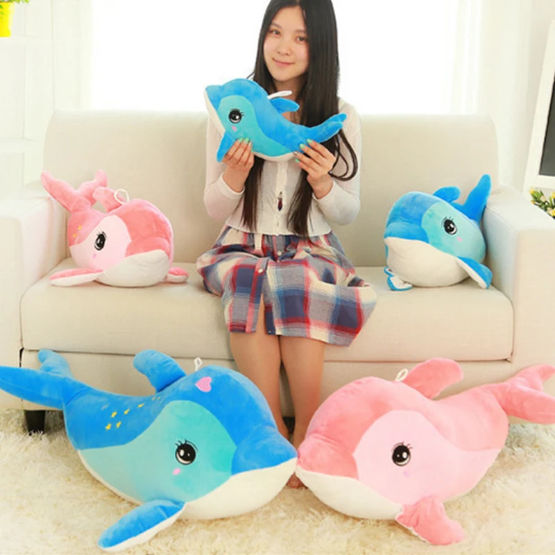 40-200CM Lovely Cute Kids Baby Huge Plush Soft dolphin Animal Doll Toy Xmas Gift 
