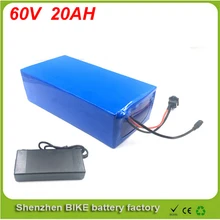 60V 20AH Lithium Battery Electric Bicycle font b Scooter b font 60V 500W 1000W 1800W Battery