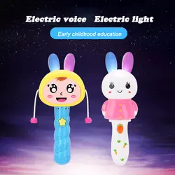 Детские погремушки игрушка разведки музыка светящиеся Пластик ручная погремушка веселые развивающие мобильные игрушки подарки на день