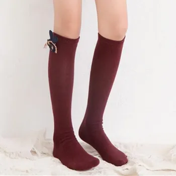 

Baby Kids Cute Long Booties Bow Casual Cotton Thigh Knee High Socks Princess Girls Long Knee Socks Knee High Socks with Bows