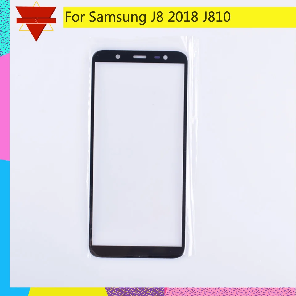 10 шт \ Лот для samsung Galaxy J8 J810 J810F сенсорный экран Переднее внешнее стекло для J8 J800Touch экран Объектив для J8 plus J805