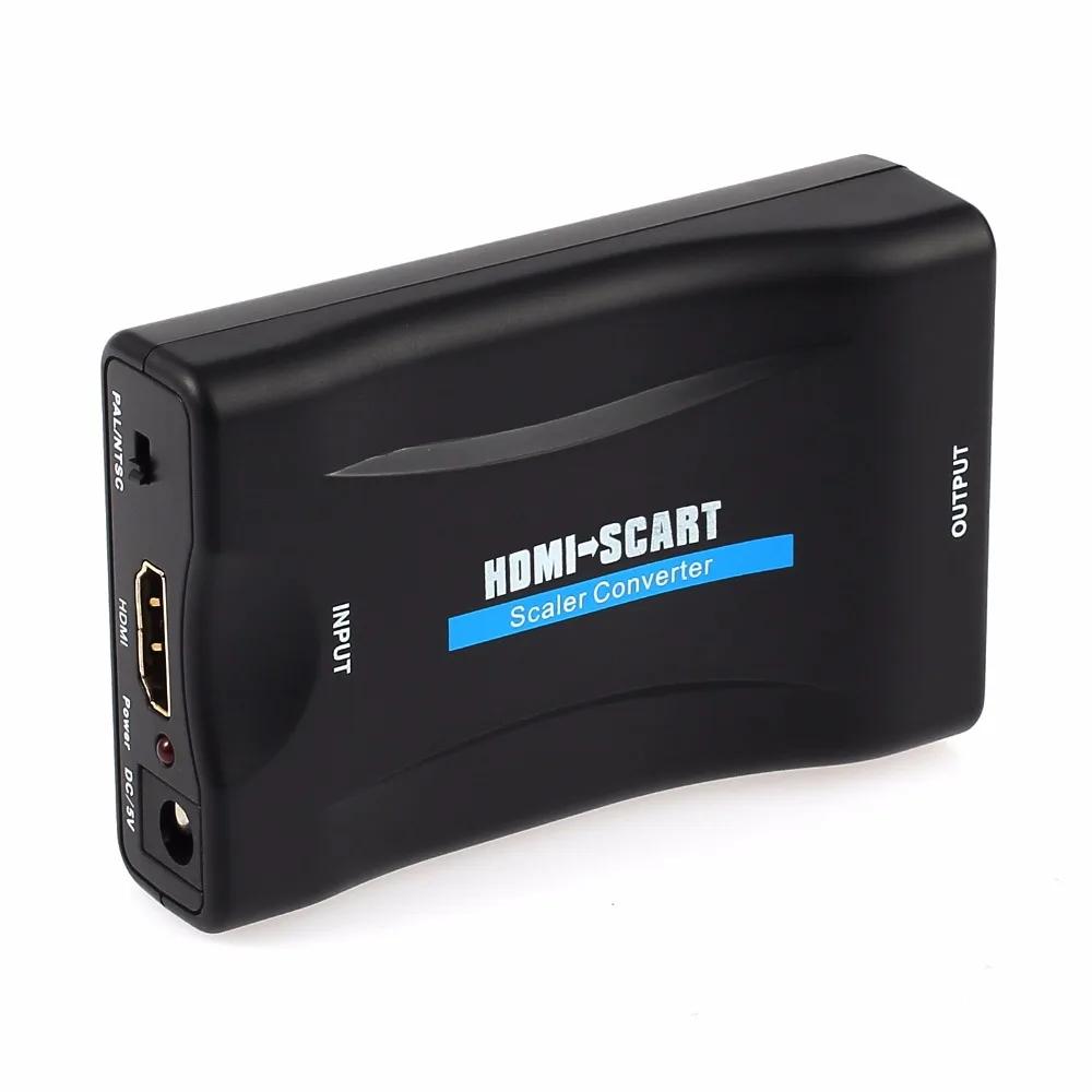 ESYNiC Алюминий 4 к HDMI конвертер/переходник в SCART HDMI вход SCART выходной адаптер композитный видео HD стерео аудио адаптер для SKY HD