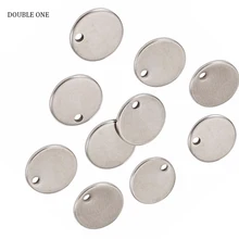 100 шт 304 нержавеющая сталь пустые штампованные бирки подвески для браслета серьги подвески, Плоские Круглые, 10x0,6 мм