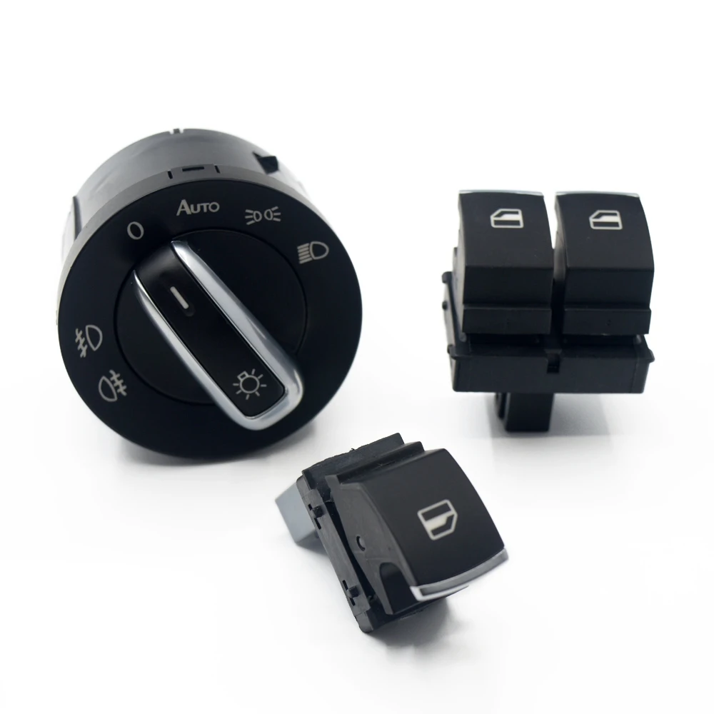 

Chrome Power Electric Headlight Switch Window Switch For Volkswagen VW Eos Golf Mk5 MK6 GTI R32 Polo 6R 5K3 959 857,5ND 941 431B