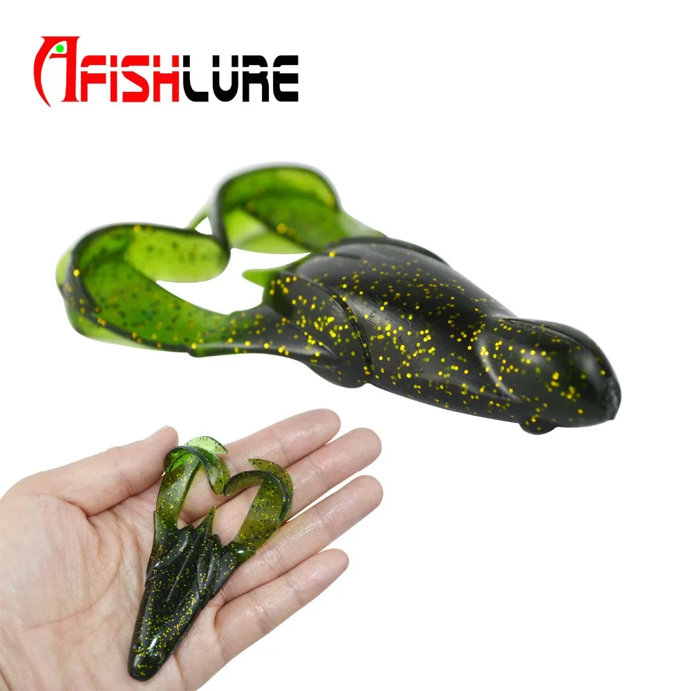 2 шт./лот Afishlure приманка-лягушка для рыбалки приманки комплект 90 мм 15,5g резиновые мягкие приманки для рыбалки со спинингом, рыболовные снасти, лягушка искусственная приманка Isca