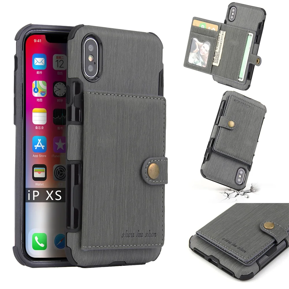 Роскошный тонкий Чехол-бумажник из искусственной кожи для iPhone X, XR, XS, Max, 7, 8, 6, 6s Plus, противоударный чехол-подставка для телефона