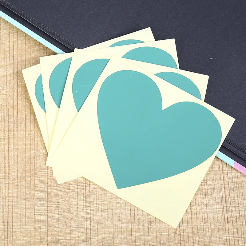 10PCs/pack DIY Love Heart Gold Red Scratch Coating Stickers Note Love Letter Scratch Card Decoration Label Gift