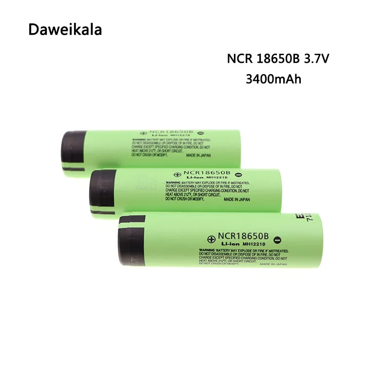 Daweikala для оригинального японского импорта 18650 аккумулятор NCR18650B 18650 литий-ионный аккумулятор 3,7 в 3400 мАч