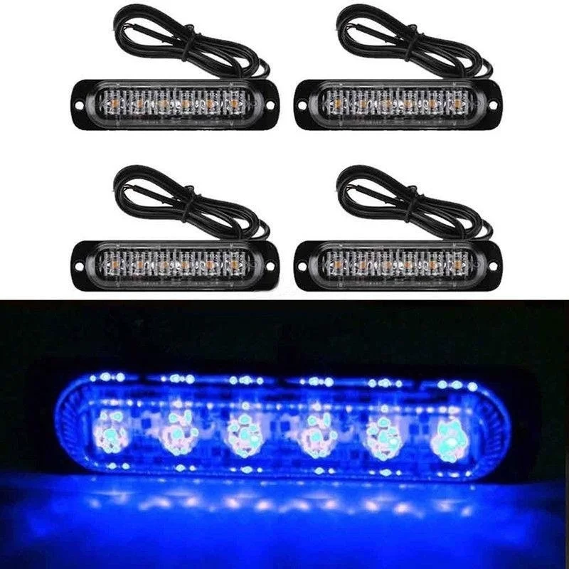 12 24 В 2 шт. 6 светодиодный стробоскоп Предупреждение ющий светильник бар аварийный