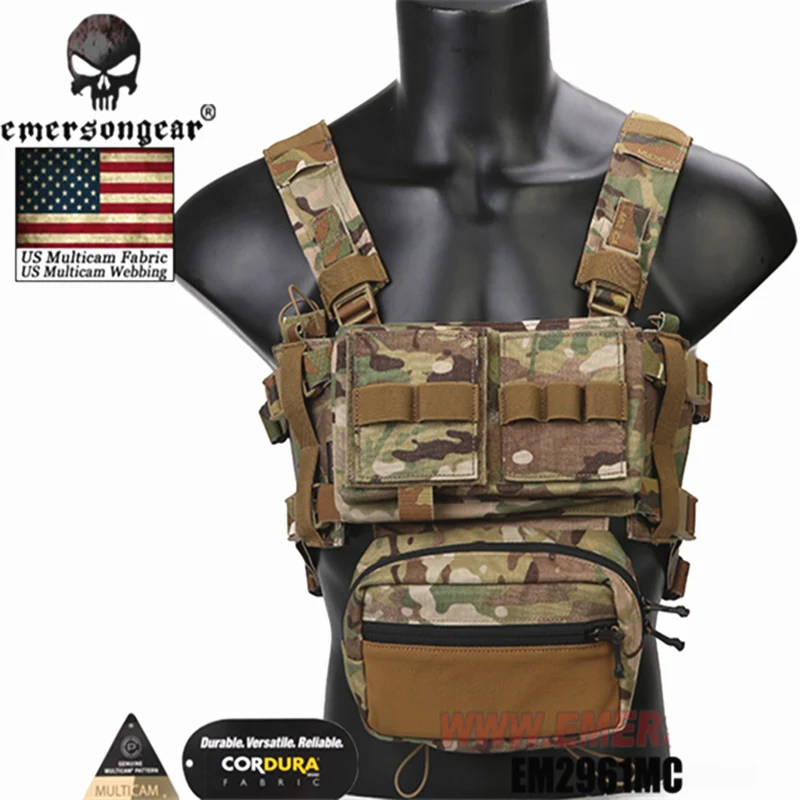  Emerson Chassis MK3 Mini Tactical Chest Rig Spiritus Airsoft Hunting Vest Ranger Green Military Tac
